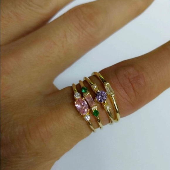 NWT 18k gold four piece Ring Set - Picture 13 of 16